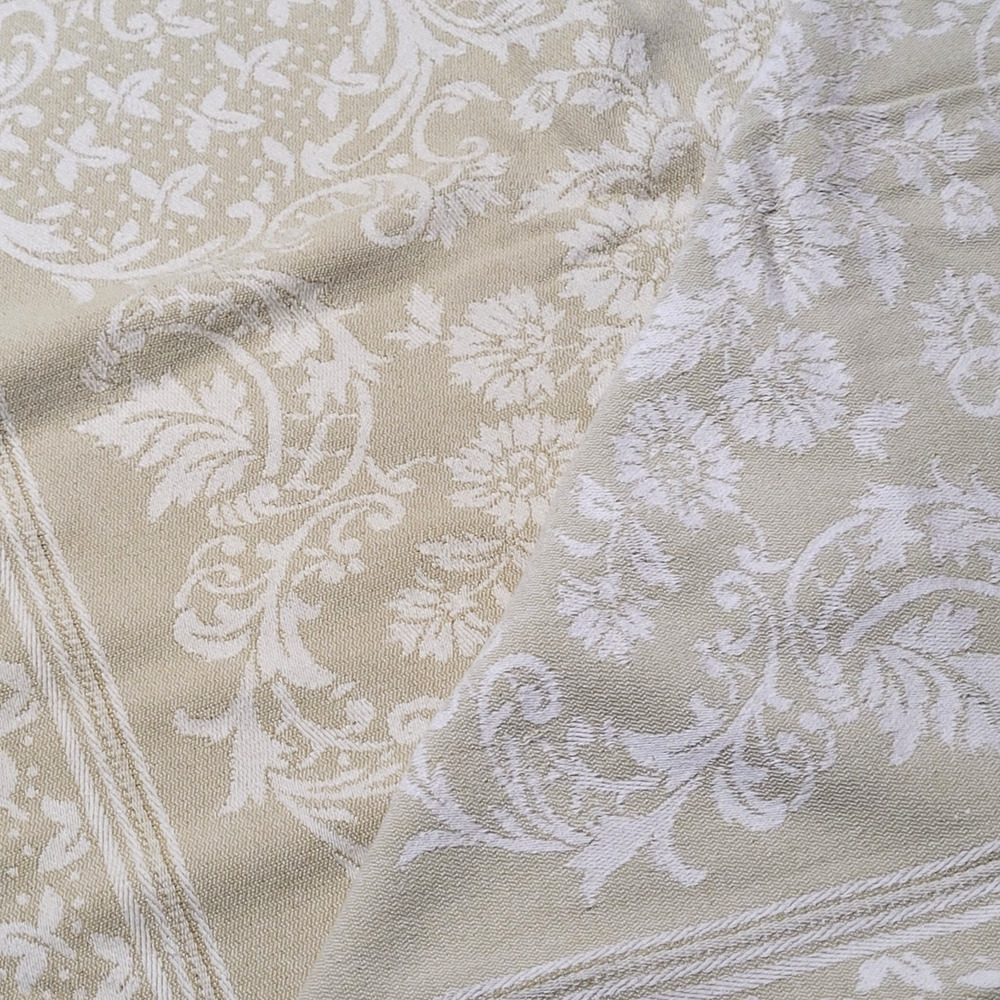 Lamont Home Heavy Woven Bedspread Coverlet Floral 102" X 120" Queen Fringe READ